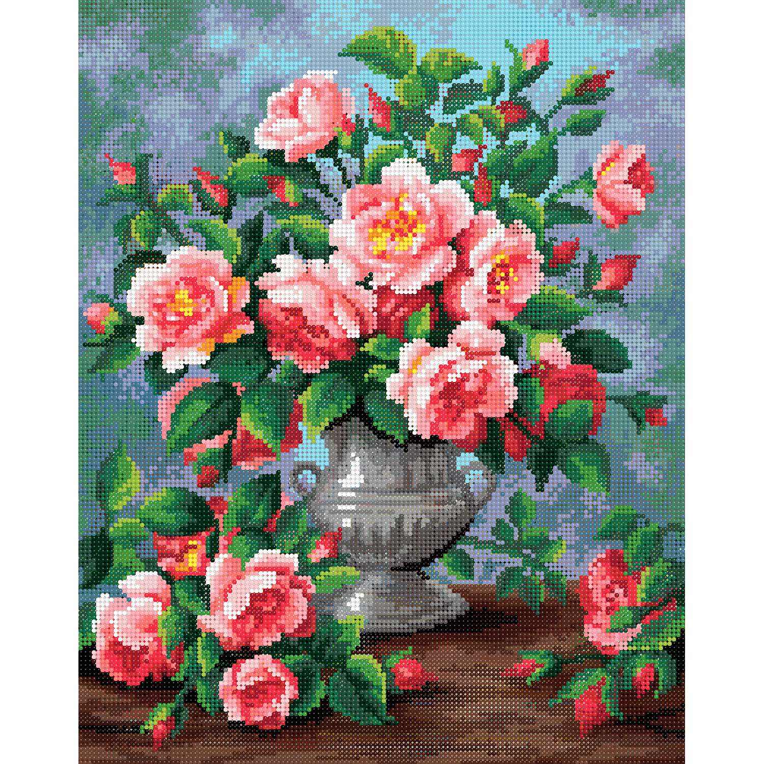 Алмазная мозаика Art on Canvas Букет садовых роз холст на подрамнике 40*50 - фото 2
