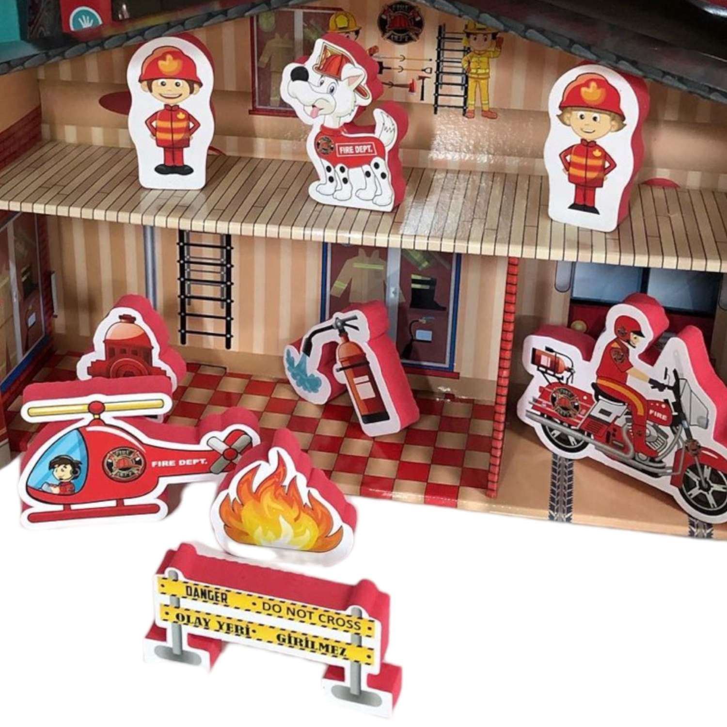 Игровой набор JAGU 3Д макет Пожарная часть с дополненной реальностью 10 фигурок - фото 5