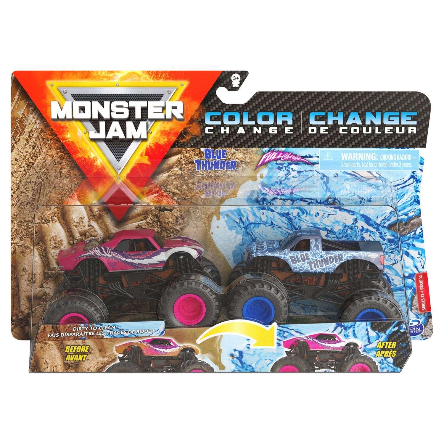 Машинка Monster Jam 1:64 2шт BlueThunderVFullCharge 6044943/20128652 6044943 - фото 2