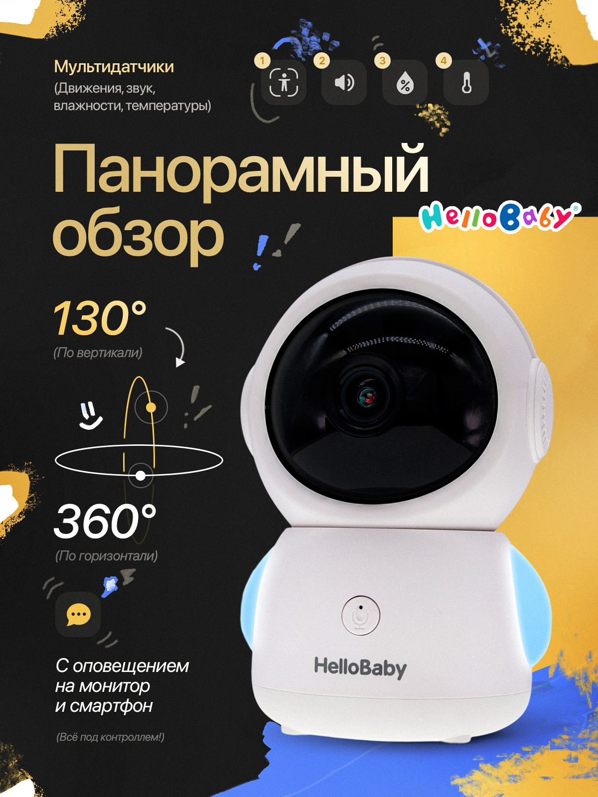 С креплениями дальность до 500 м. Hello Baby и с подключением к телефону - фото 5