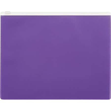 Папка Attache конверт на молнии А5 Color фиолетовый 15 шт
