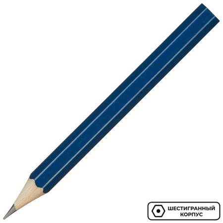 Карандаш Attache чернографитный 88 мм шестигранный HB синий корпус под лого 50 шт