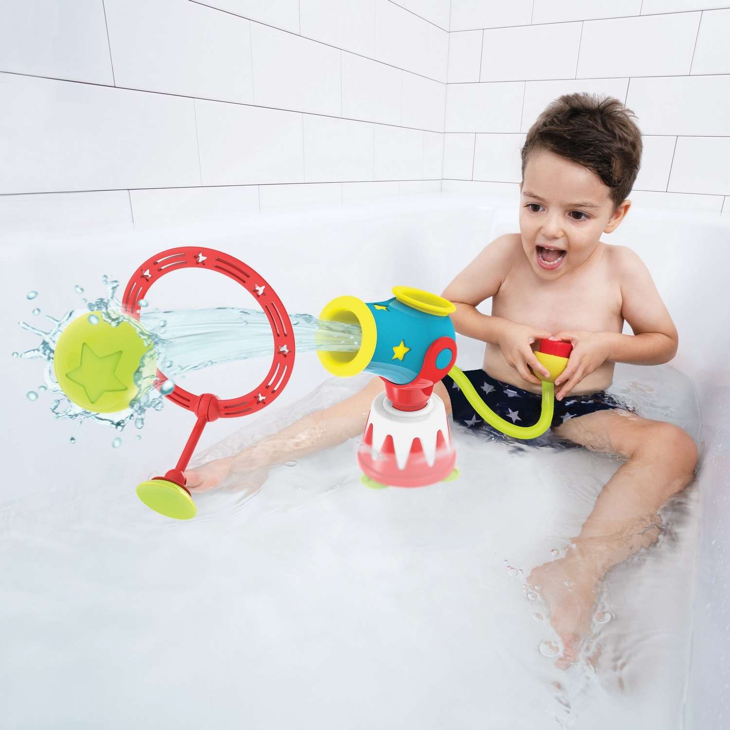 Игрушка для ванны Yookidoo Водяная пушка с шариками - фото 3