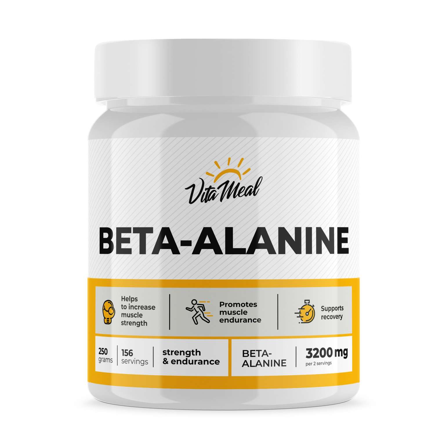 Аминокислота VitaMeal Бета-аланин без ароматизаторов 250 г - фото 1