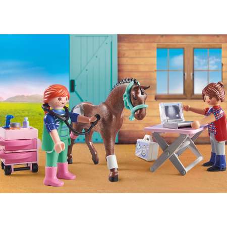 Конструктор Playmobil ветеринар для лошадей