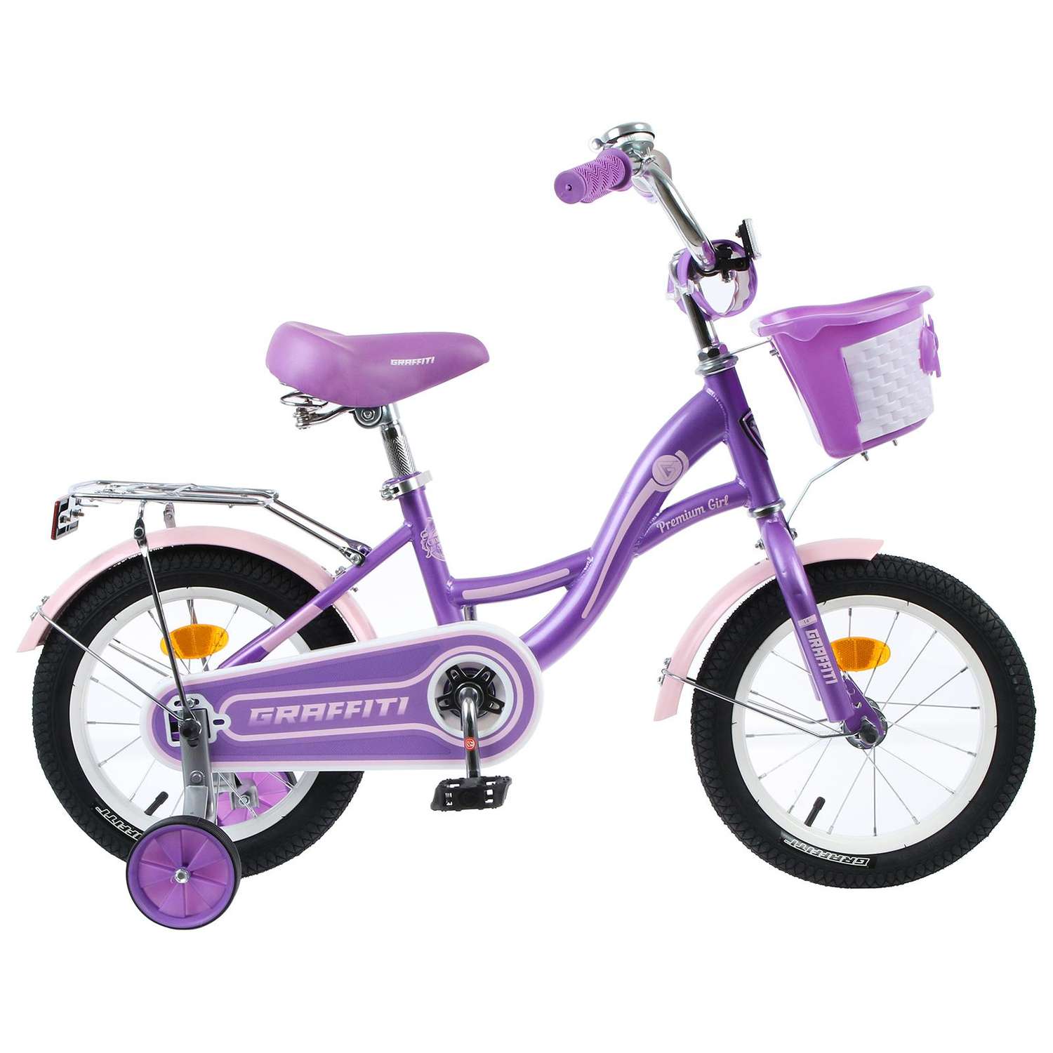 Велосипед GRAFFITI 4 Premium Girl цвет сиреневый/розовый - фото 1