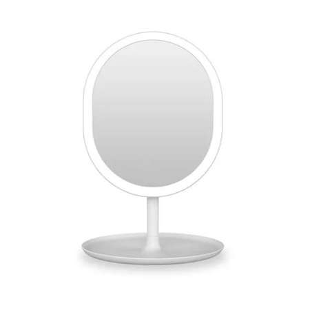 Зеркало косметическое Beroma настольное с подсветкой белое