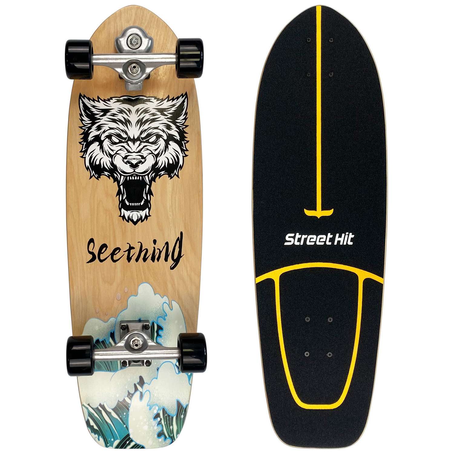 Скейтборд Street Hit деревянный SurfSkate SEETHING-2 - фото 2