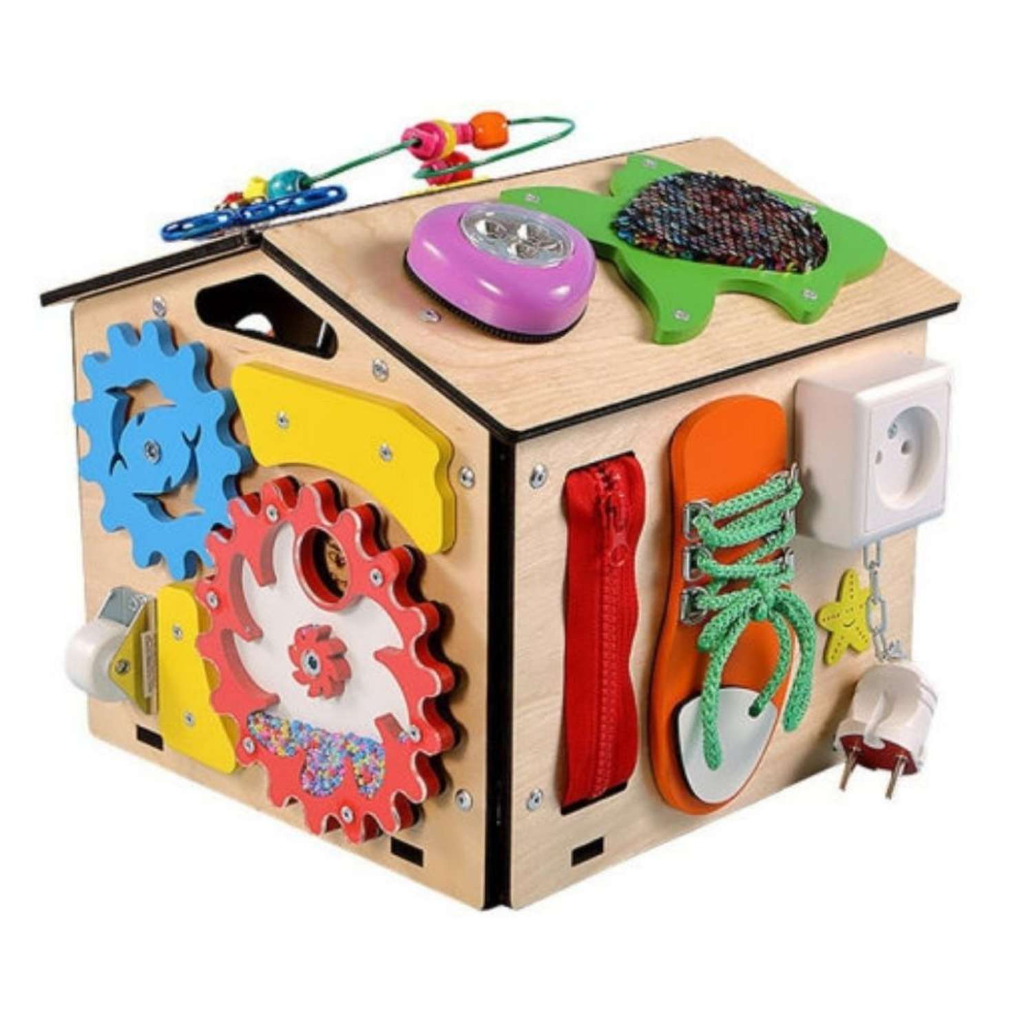 Бизиборд KimToys Домик со светом Малышок игрушка для девочек и мальчиков - фото 4