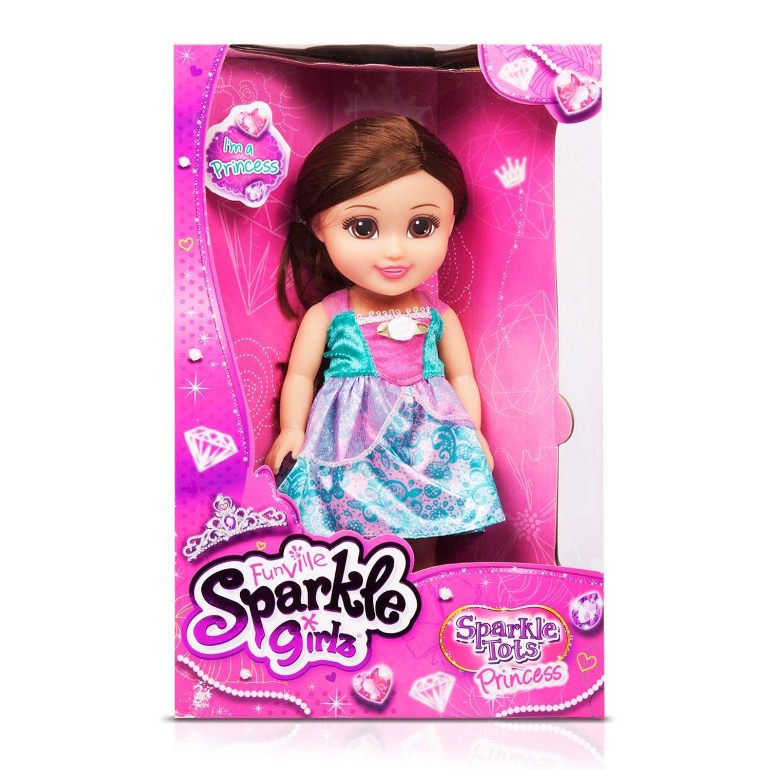 Кукла Sparkle Girlz Сказочная принцесса 33 см розово-голубой SG24415 //розово-голубой - фото 5