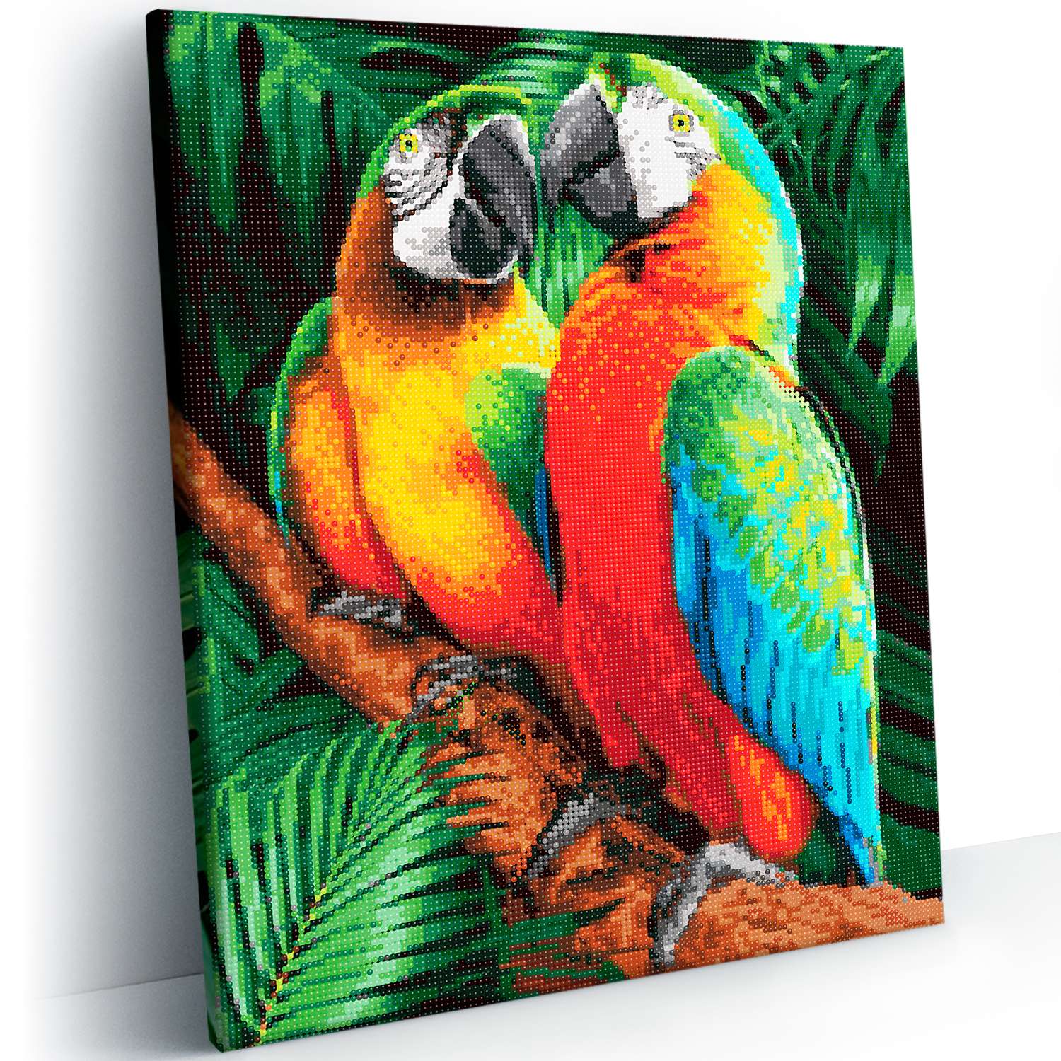 Алмазная мозаика Art on Canvas Попугаи холст на подрамнике 40х50 см - фото 9
