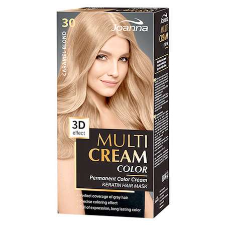 Краска для волос JOANNA Multi cream 3d карамельный блонд (тон 30)