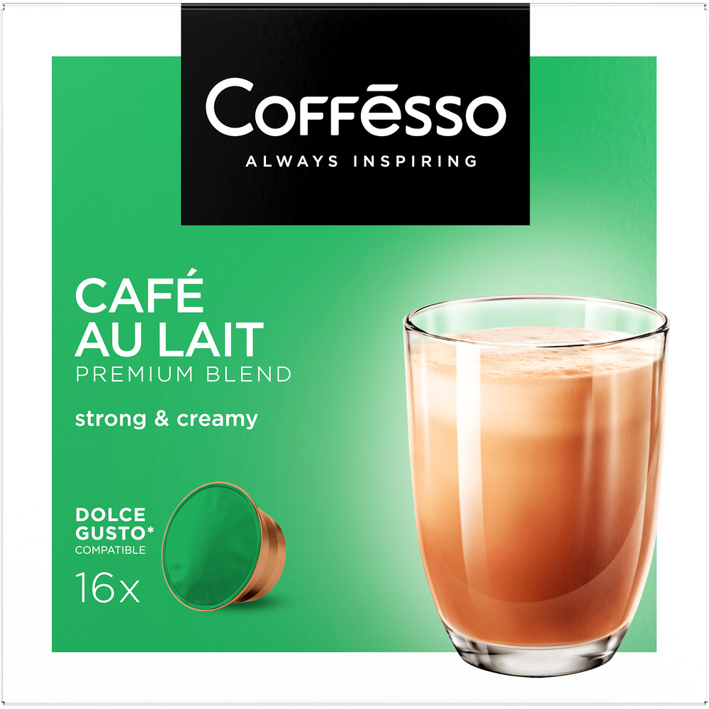 Кофе в капсулах Coffesso CAFE AU LAIT l Набор для приготовления кофейного напитка 160г капсула - фото 2