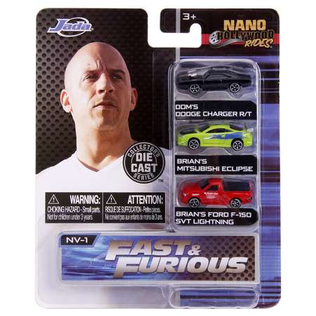 Машины Jada Fast and Furious 1:65 Голливудские тачки 3шт 31123