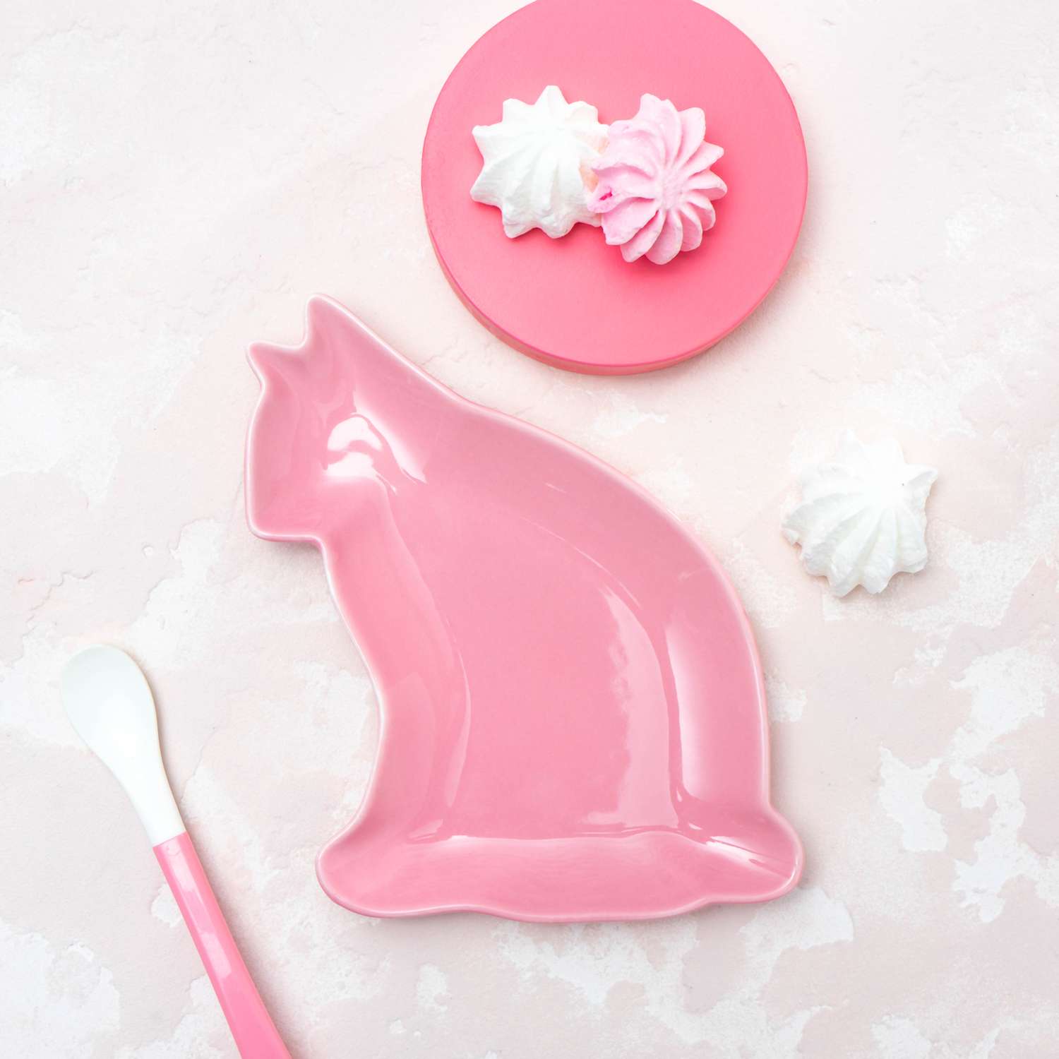 Блюдо сервировочное Доляна Котик цвет розовый - фото 2