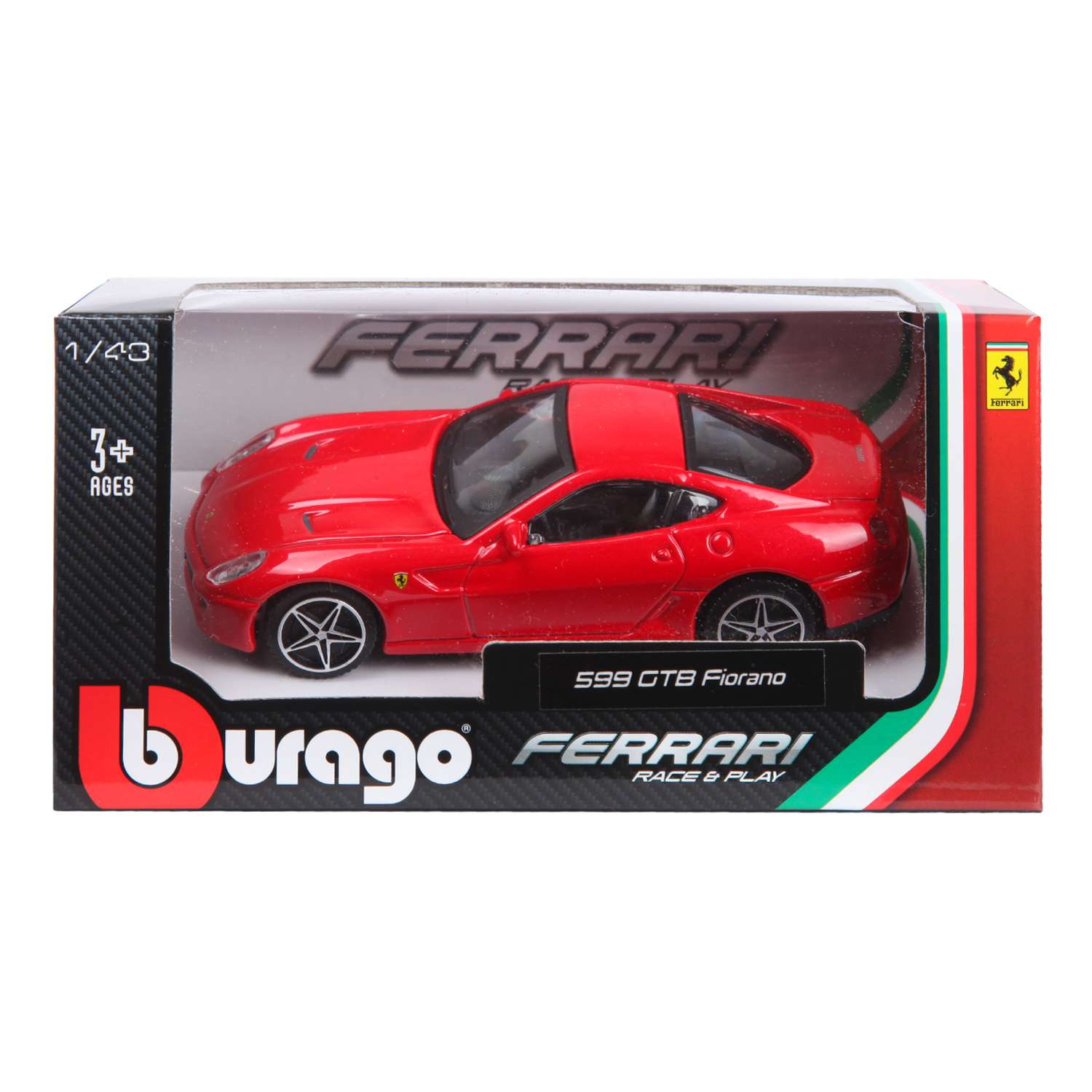 Машина BBurago 1:43 Ferrari 599 Gtb Fioranohgte 18-31104W 18-31104W - фото 2