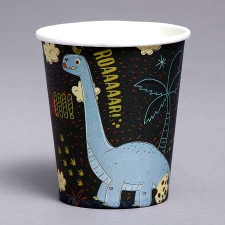 Стаканы Страна карнавалия бумажные «Динозавр» в наборе 6 штук