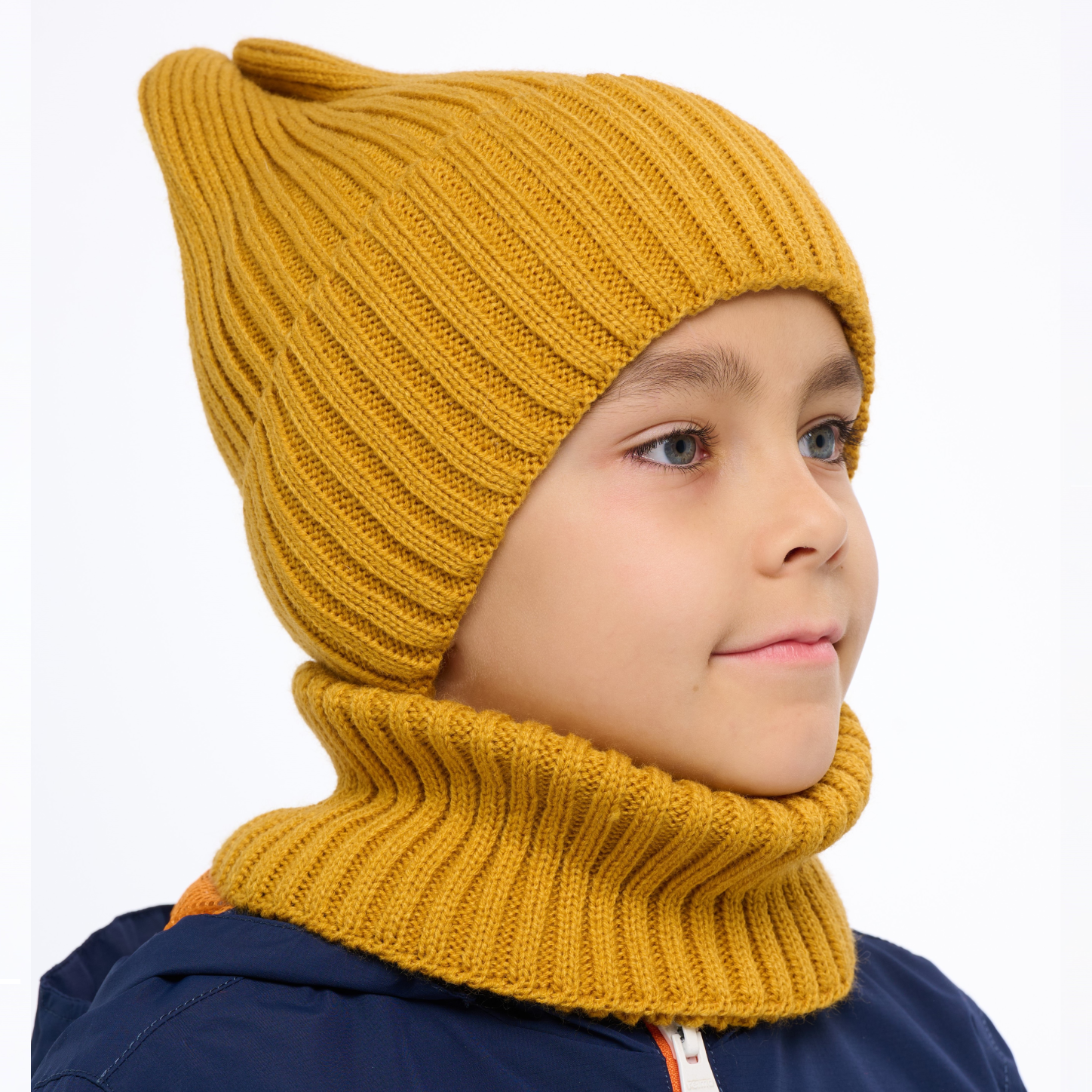 Шапка и снуд NYCkids NYC-H-35-pumpk-mustB - фото 4