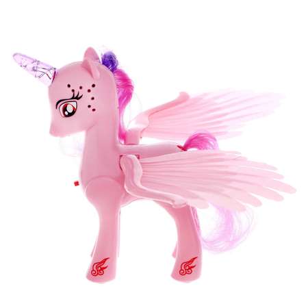 Музыкальная игрушка Zabiaka «Единорог» со светом и звуком машет крыльями цвет розовый