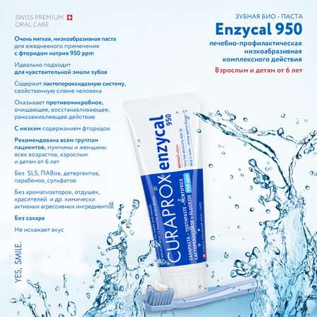 Зубная паста Curaprox Enzycal 950 75 мл