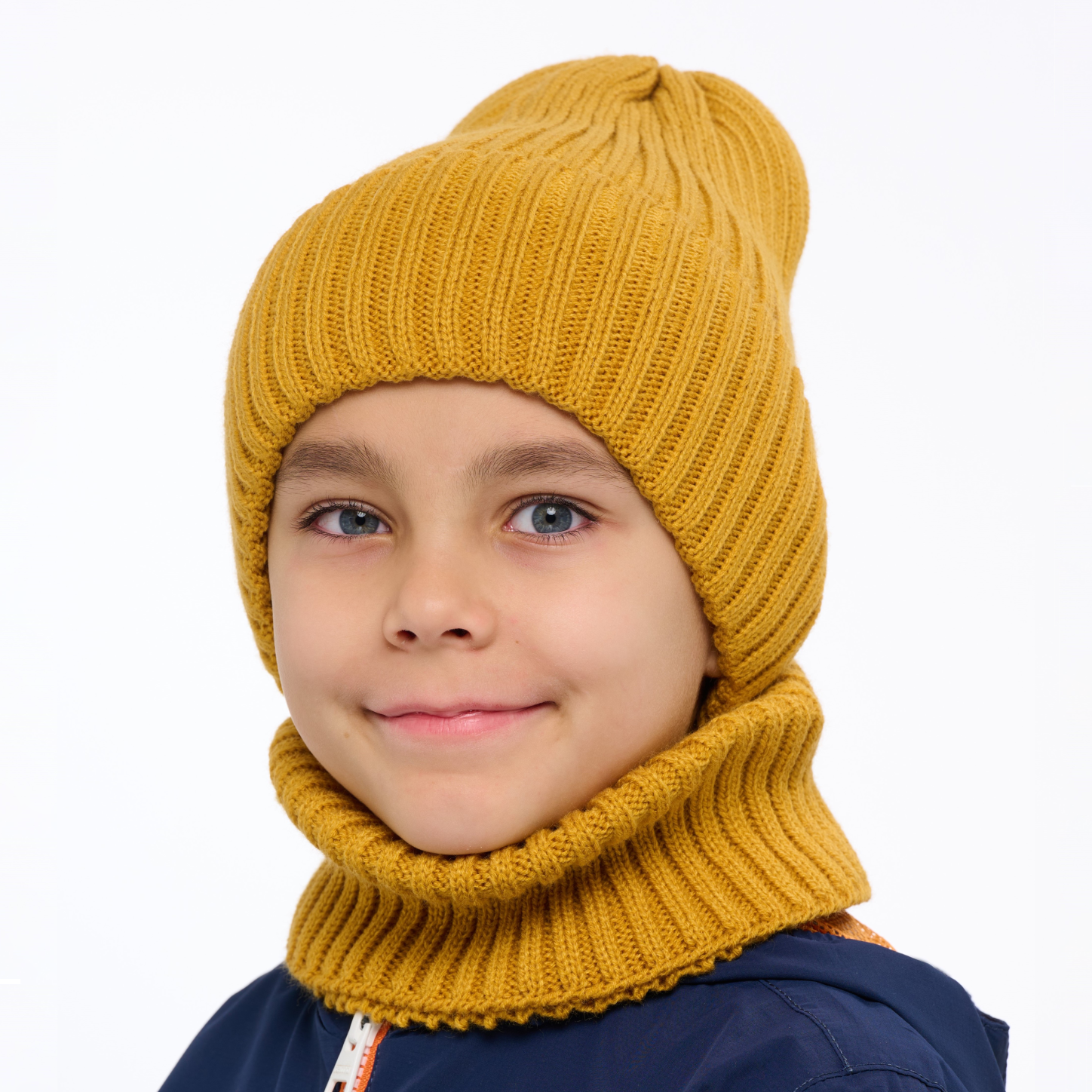 Шапка и снуд NYCkids NYC-H-35-pumpk-mustB - фото 2