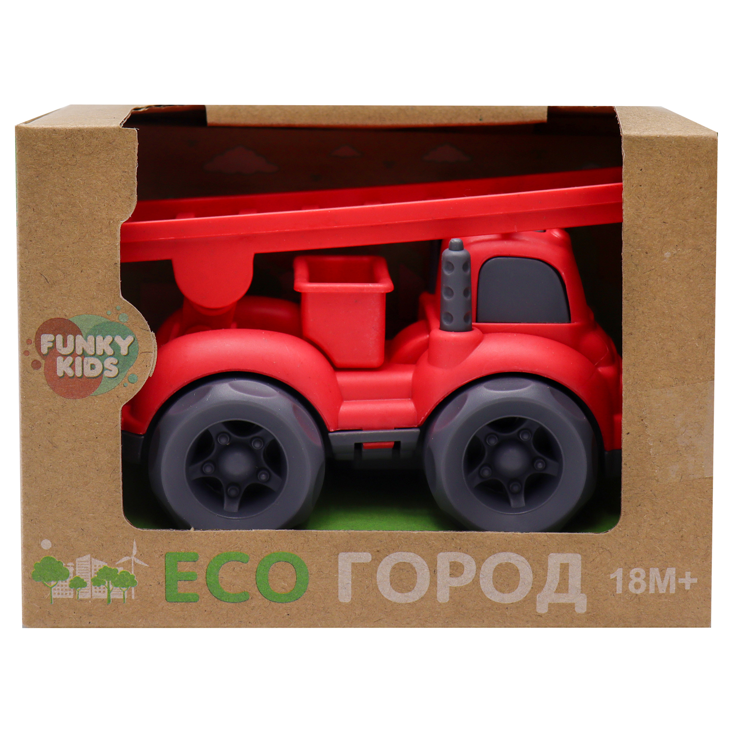 Игрушка Funky Toys машинка пожарная с лестницей 10 см FT0278075 - фото 2