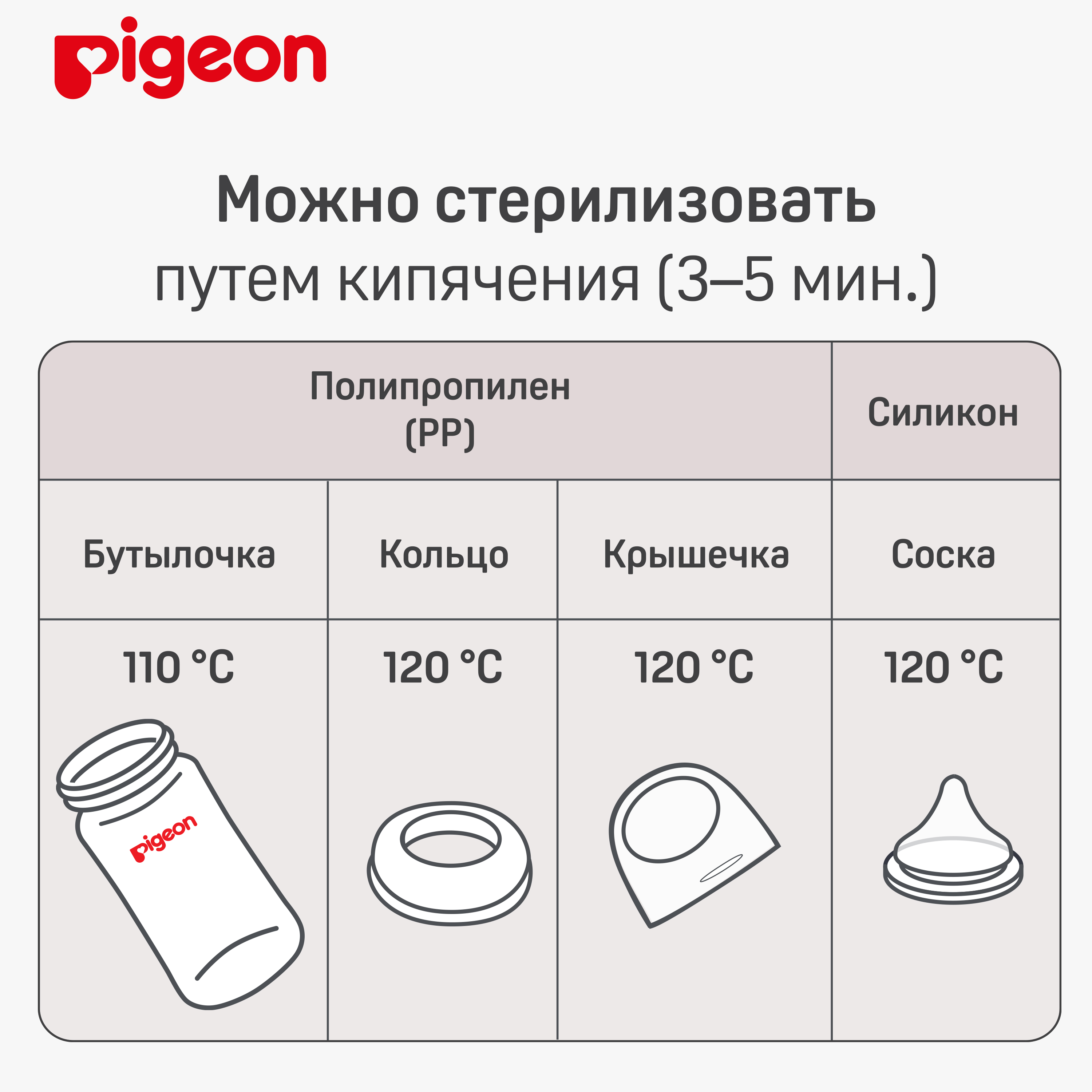 Бутылочка Pigeon для кормления 240мл PP 80273 - фото 7