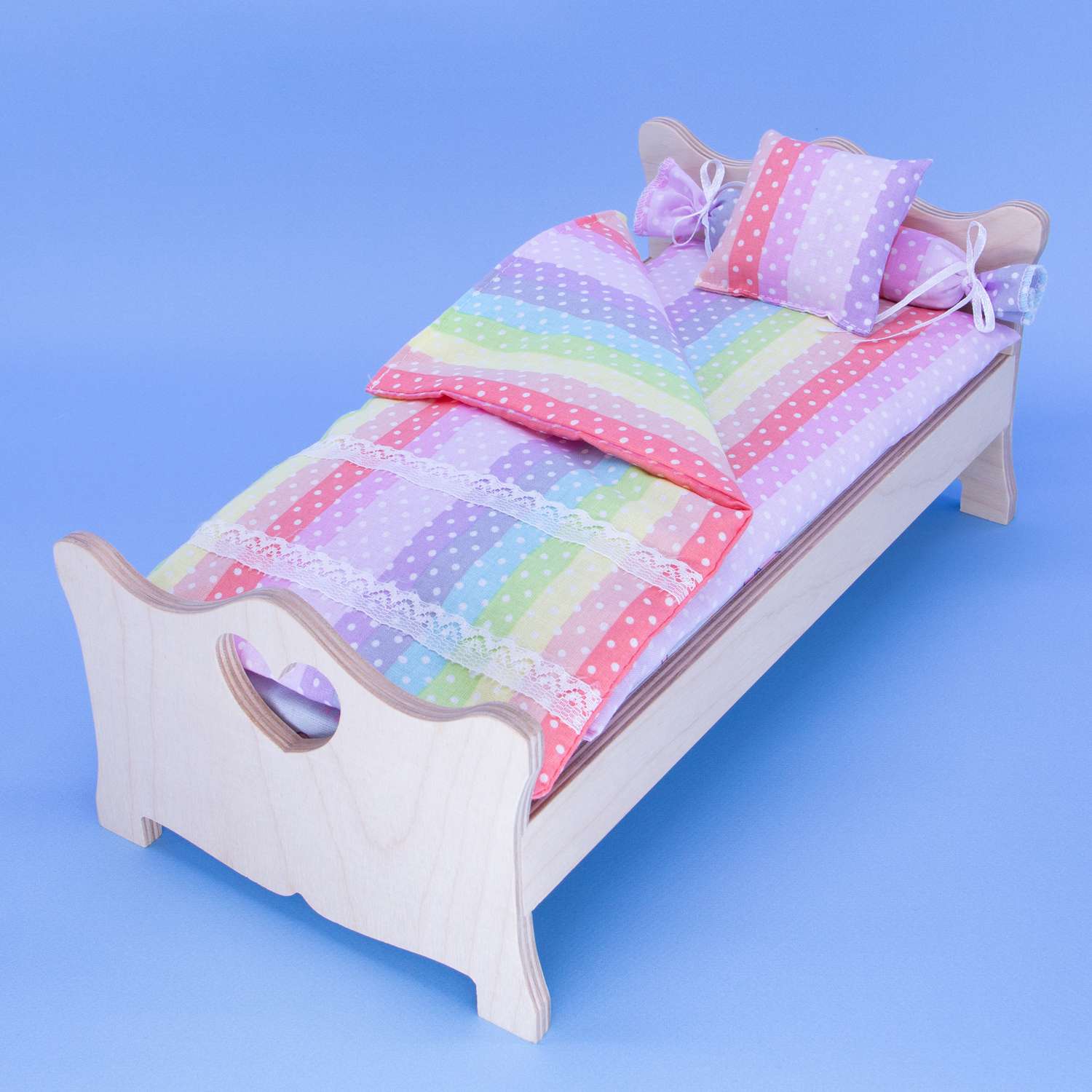 Комлпект постельного белья Модница для куклы 29 см 2002 разноцветный 2002разноцветный - фото 10