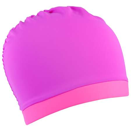 Шапочка Sima-Land Для плавания объемная двухцветная лилово-розовая
