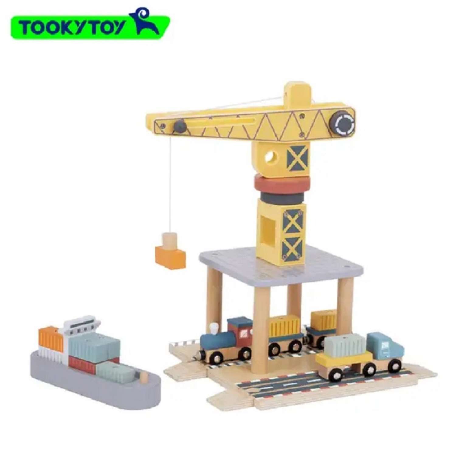 Игровой набор Tooky Toy Портовый кран TJ192A - фото 1