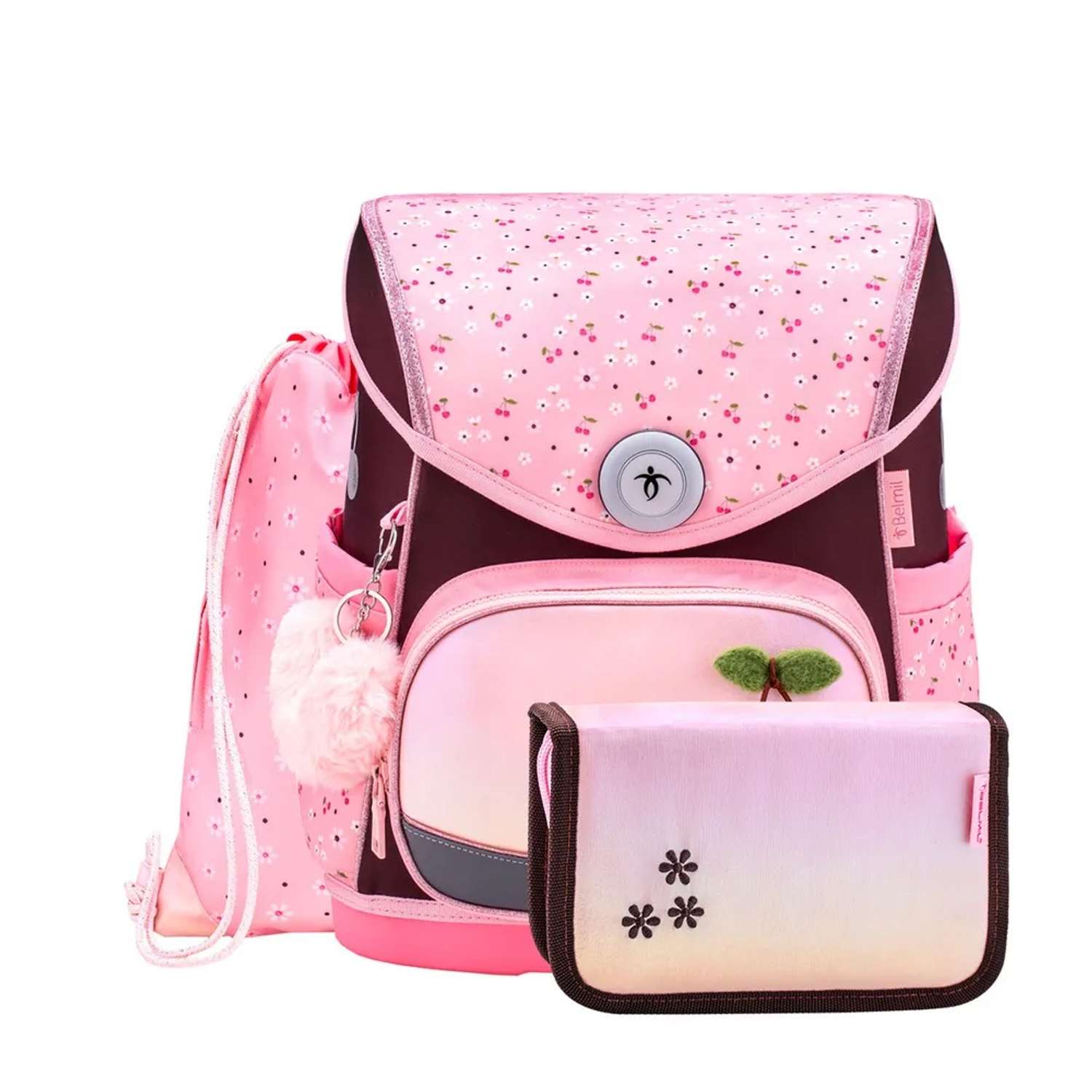 Школьный ранец BELMIL Premium Compact Plus Cherry Blossom с наполнением серия 405-41-P-RS-5 - фото 1