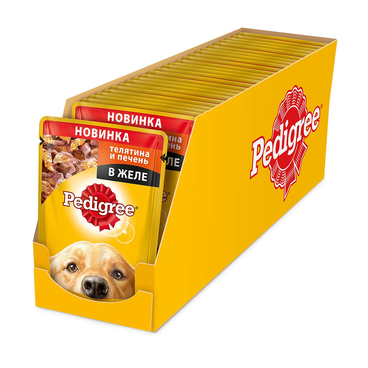 Корм для собак Pedigree желе с телятиной и печенью пауч 100г - фото 3