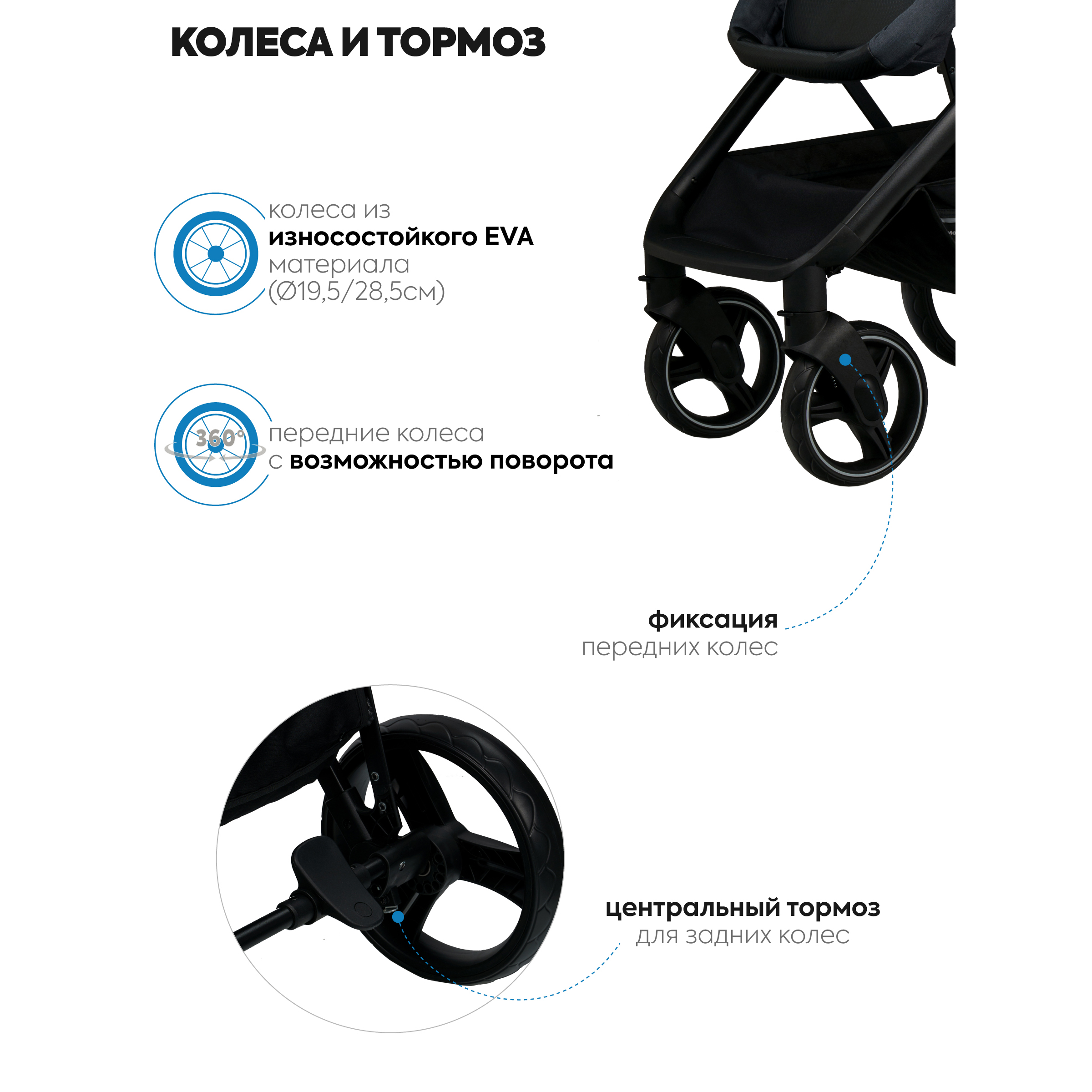 Коляска для новорожденных 3 в 1 JOVOLA Rapid прогулочная с автолюлькой оливковый-темно серый - фото 13