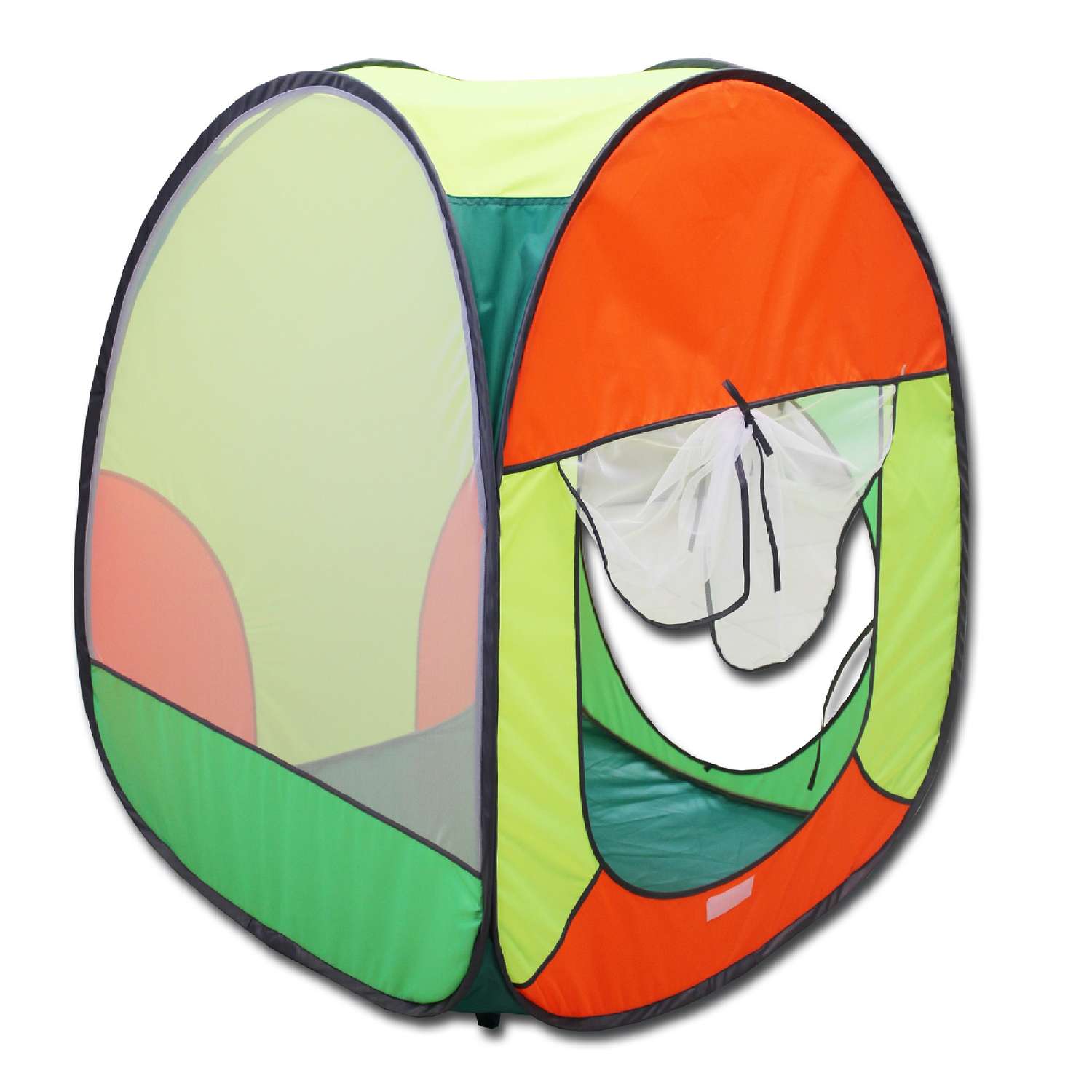 Палатка игровая Belon familia Волшебный домик цвет зеленый/оранж/лимон/салатовый Размеры 75х75х90 см - фото 1