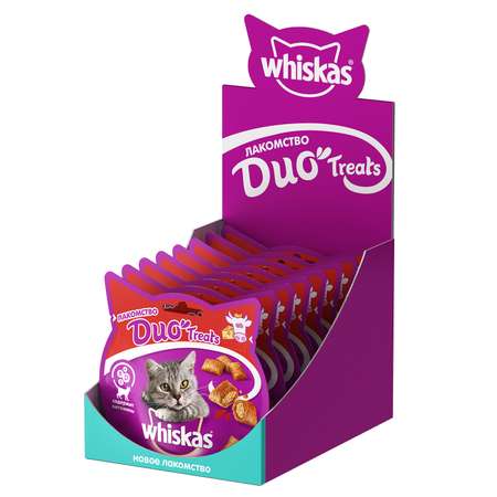 Лакомство для кошек Whiskas Duo с говядиной и сыром 40г