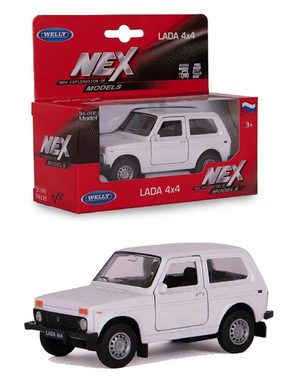 Автомобиль Welly LADA LADA Niva 1:38 белый 42386W - фото 1