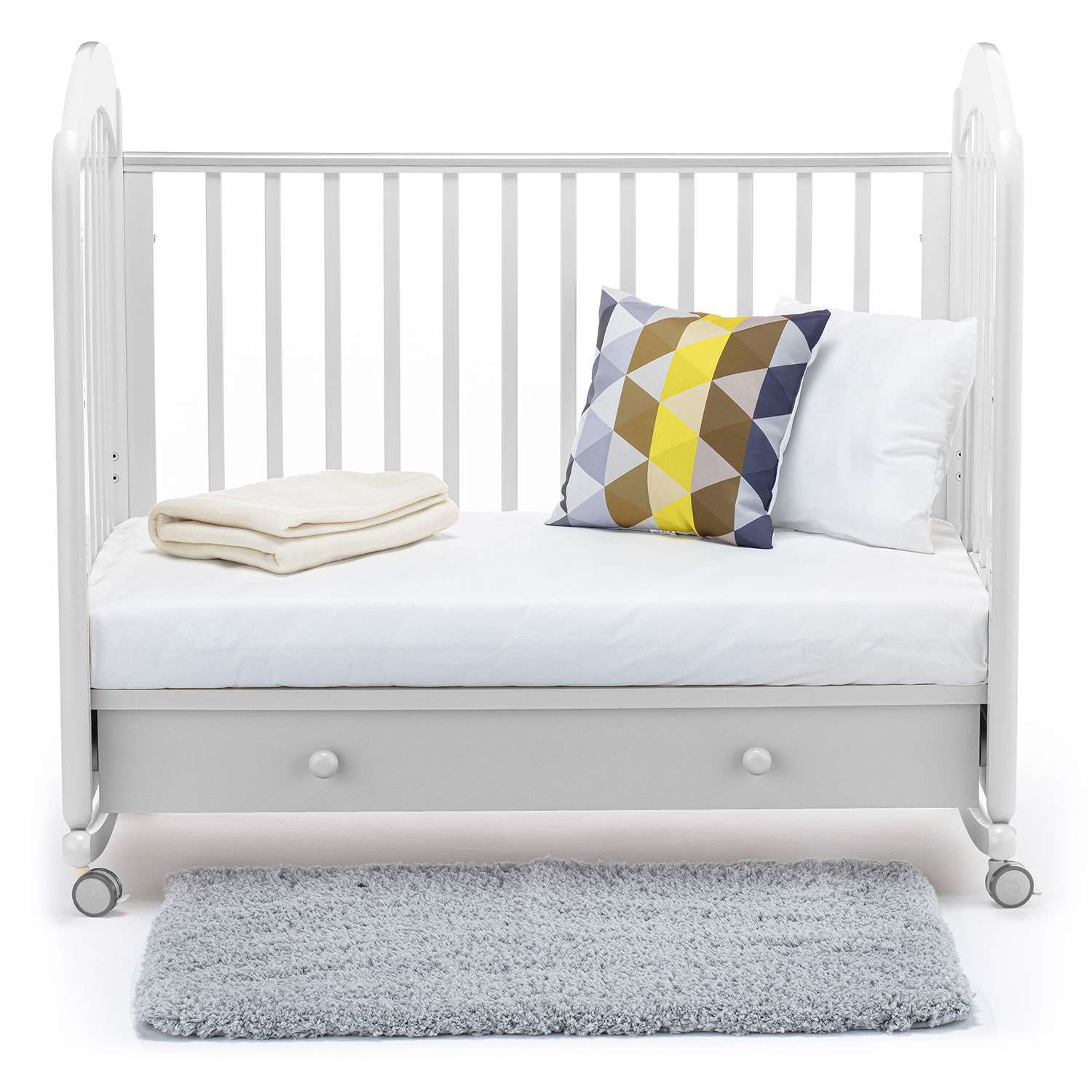 Детская кроватка Nuovita прямоугольная, без маятника (белый) - фото 14