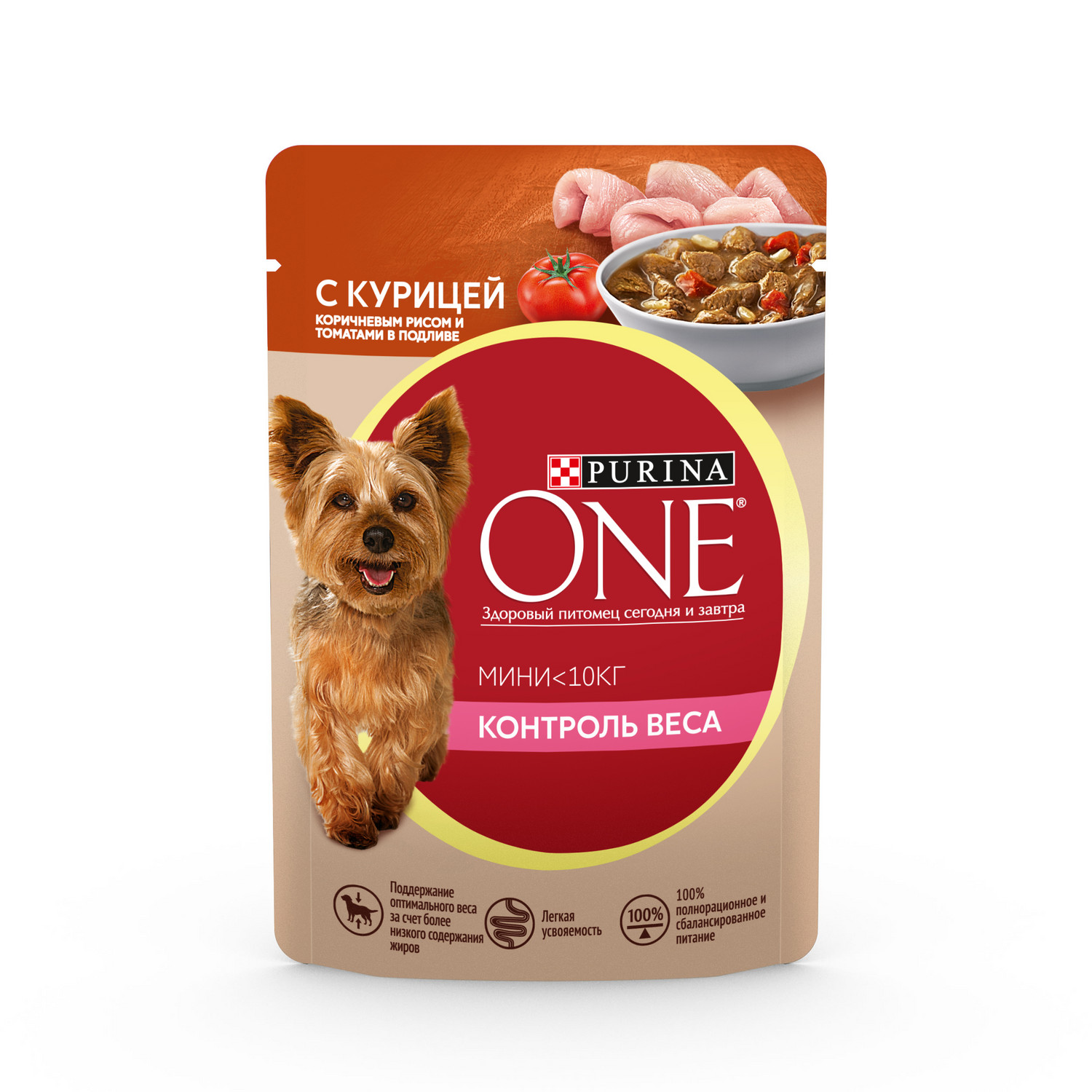 Влажный корм для собак Purina One Mini 0.085 кг курица (при избыточном весе, полнорационный) - фото 2