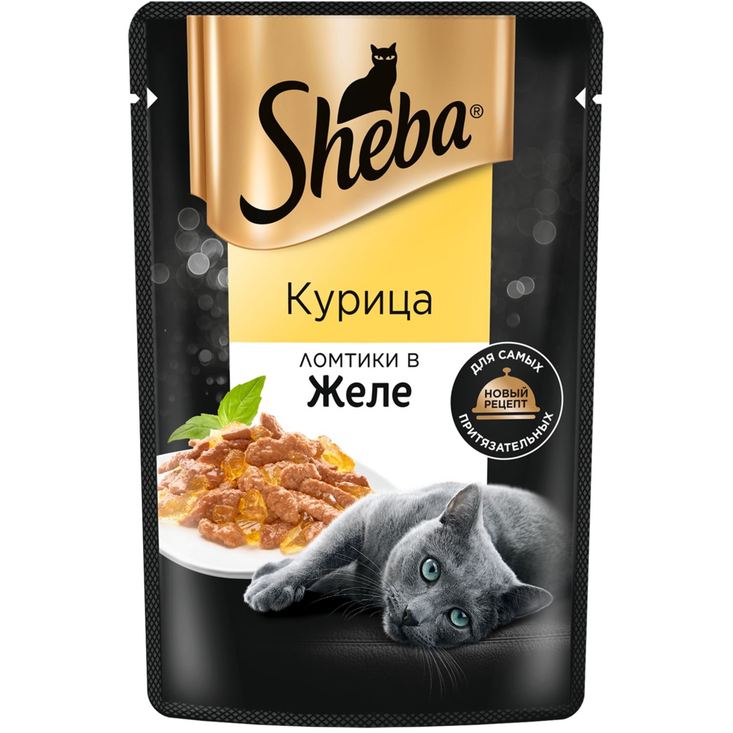 Корм для кошек Sheba 75г ломтики в желе с курицей