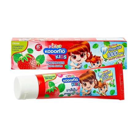 Паста зубная для детей с 6 лет Lion LION Kodomo с ароматом клубники и прохладной мяты