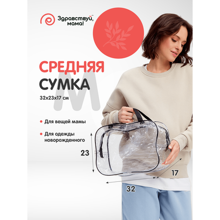 Сумка в роддом Здравствуй мама! Premium Quality 3 шт.