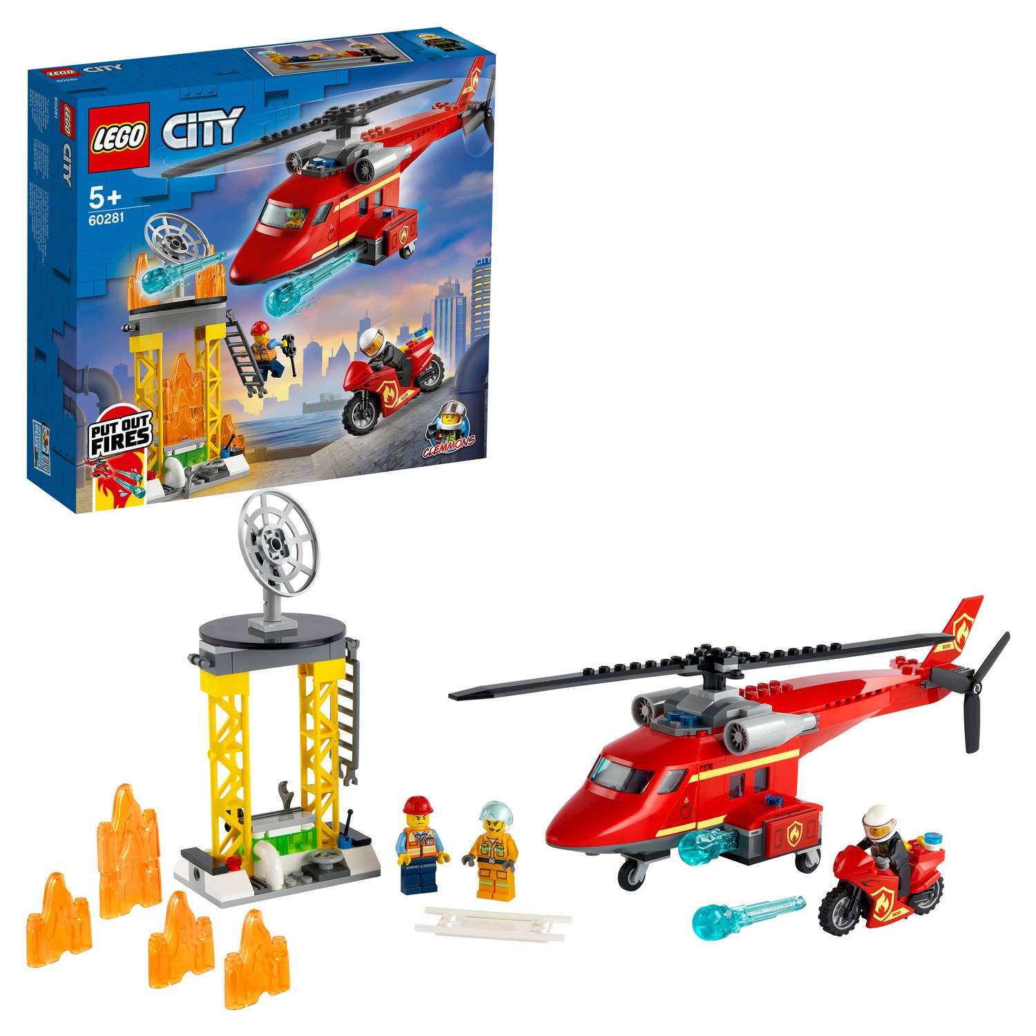 Конструктор LEGO City Fire Спасательный пожарный вертолёт 60281 - фото 1