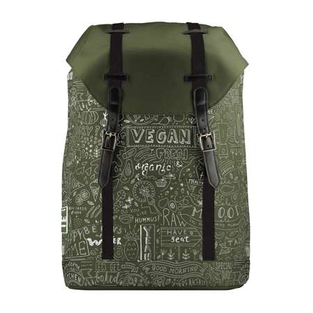 Рюкзак городской Bruno Visconti темно-зеленый Vegan