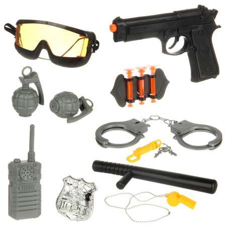 Набор полицейского Veld Co 11 предметов с пистолетом и дубинкой