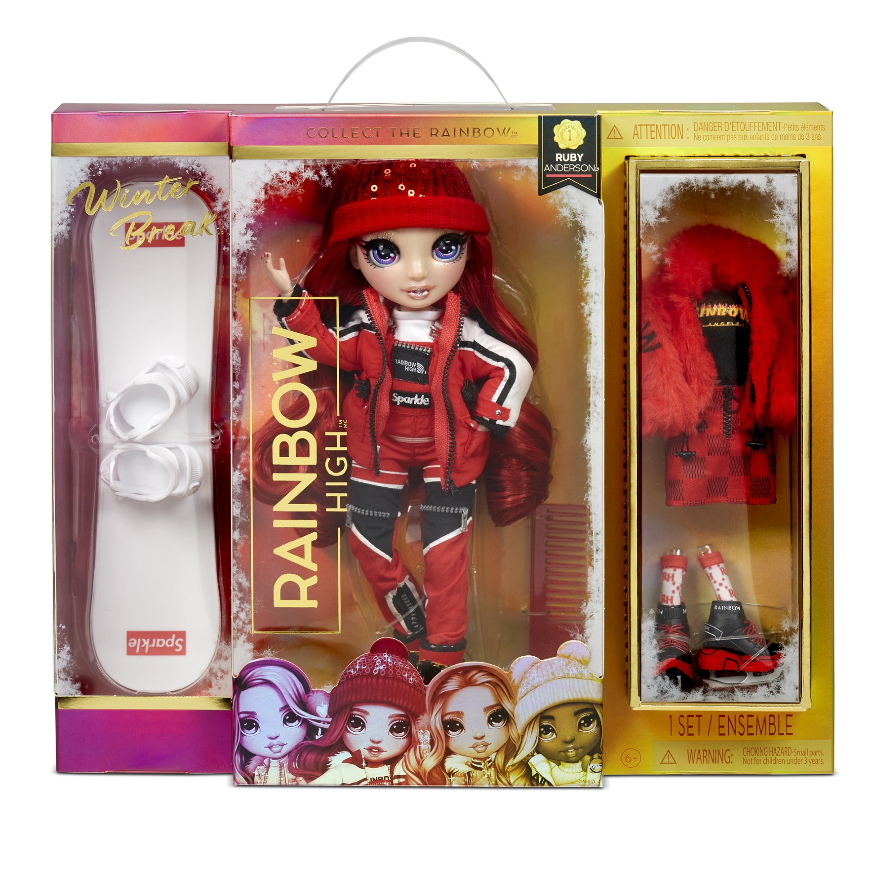 Кукла Rainbow High Winter Break Fashion Doll- Ruby Anderson Red купить по  цене 5139 ₽ в интернет-магазине Детский мир