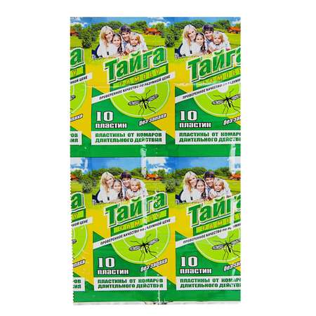 Комплект Тайга фумигатор и инсектицидные пластины от комаров 10 шт