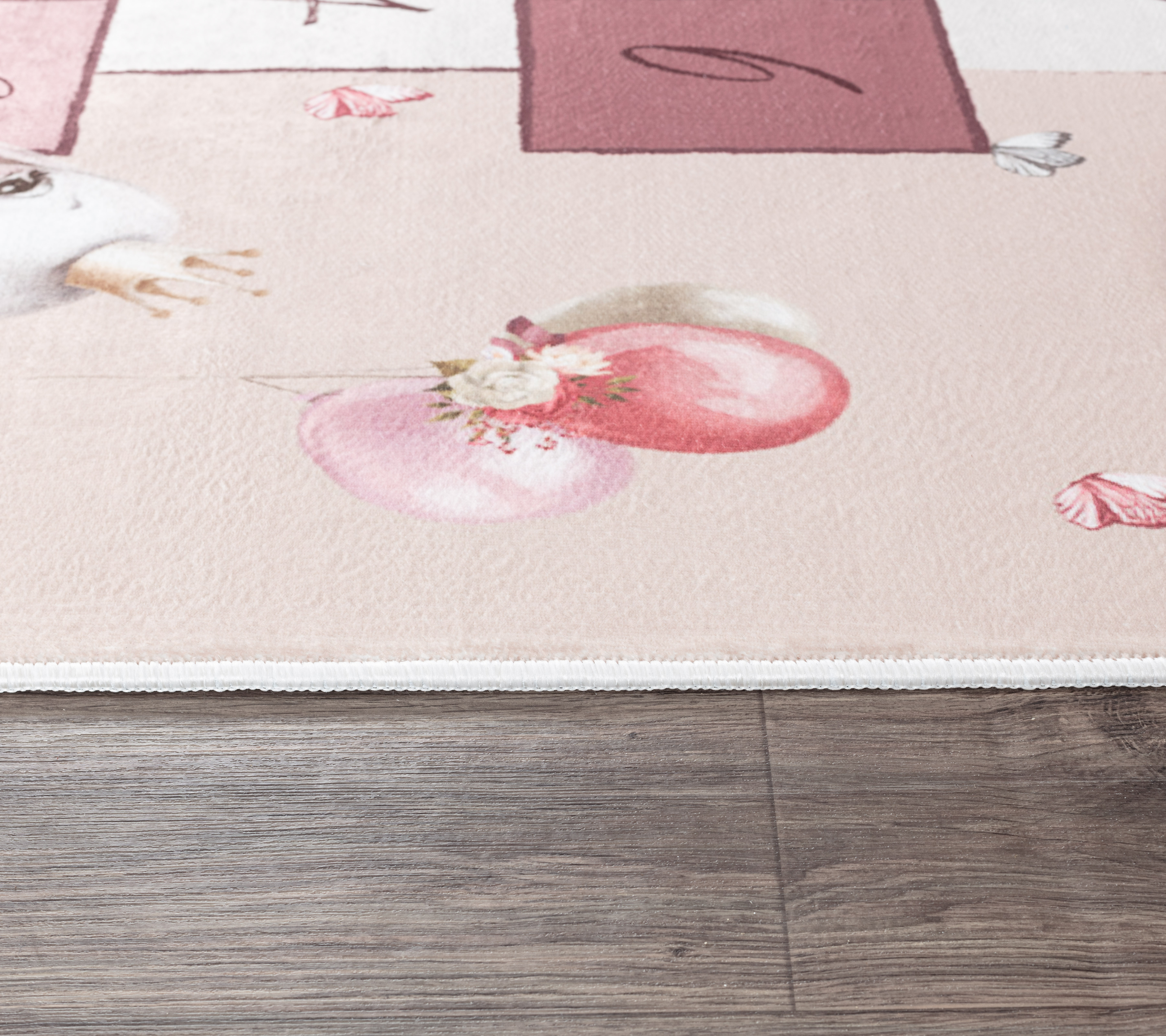 Ковер комнатный детский KOVRIKANA классики зайцы розовый 160х225 см - фото 6