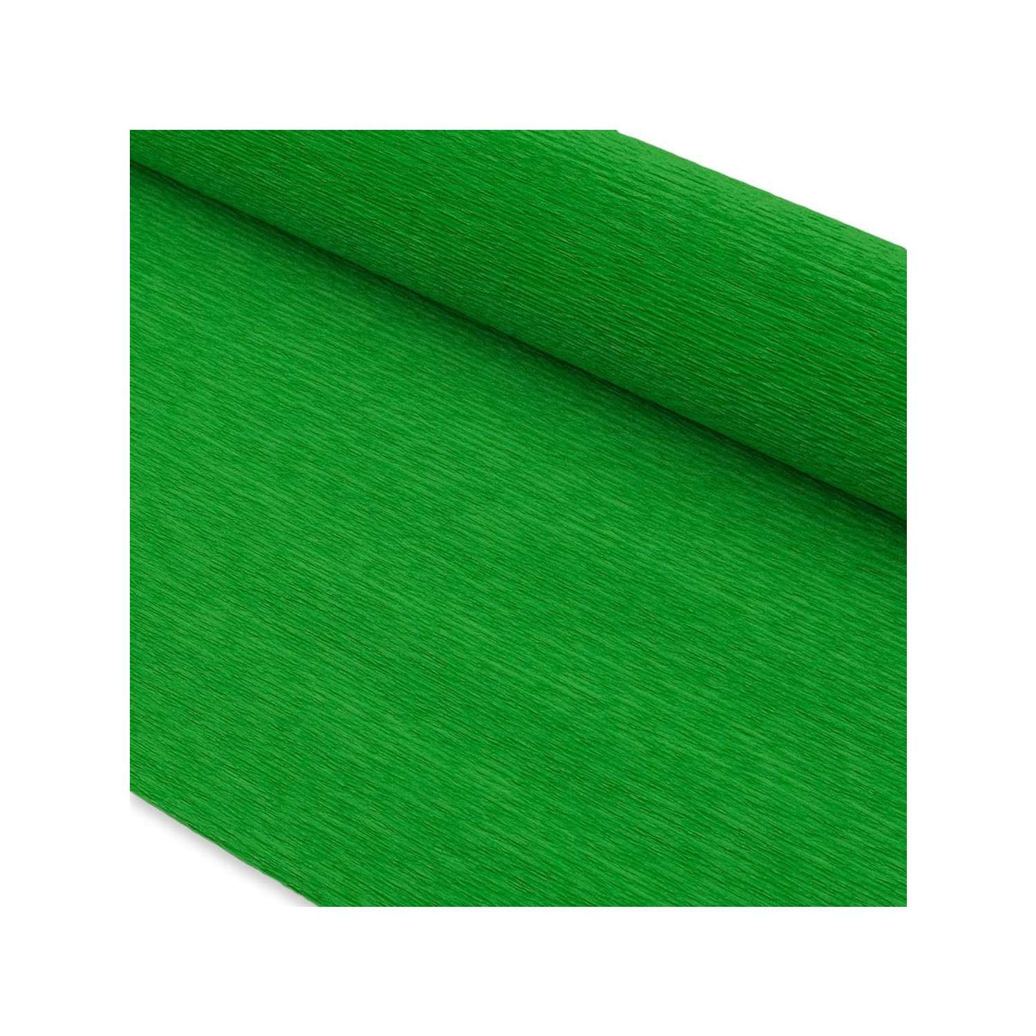 Бумага Айрис гофрированная креповая для творчества 50 см х 2.5 м 180 г зеленая - фото 2