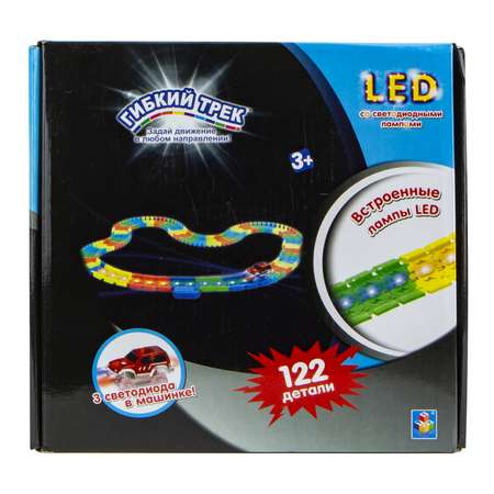 Игровой набор Гибкий трек LED со светодиодными лампами 1 машинка