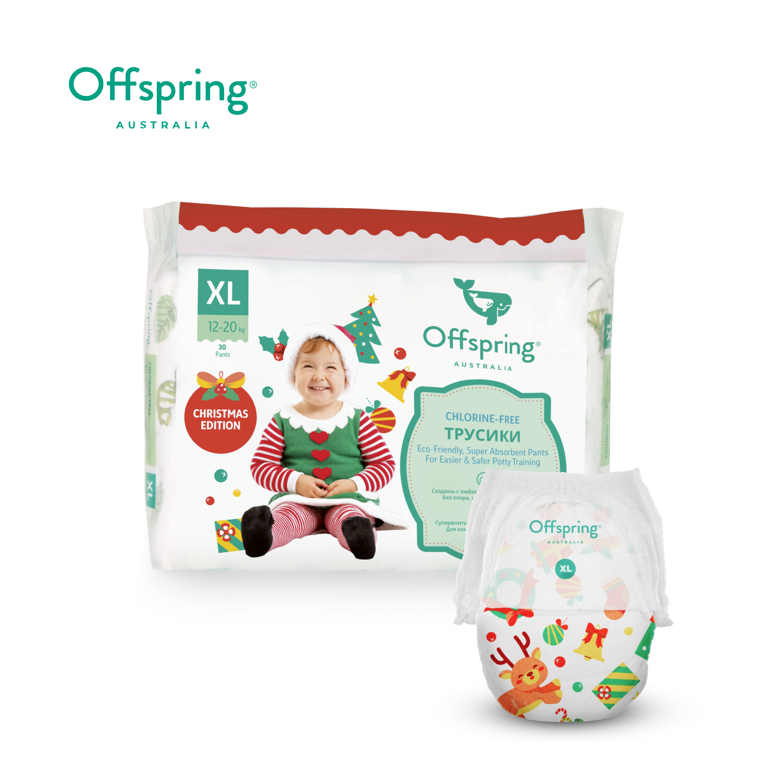 Трусики Offspring 30 шт. XL 12-20 кг - фото 2